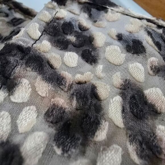 🆕️ IRO Magena Fil Coupé Chiffon Puff Sleeve Ruffle Long Sleeve Blouse Leopard - Picture 13 of 15